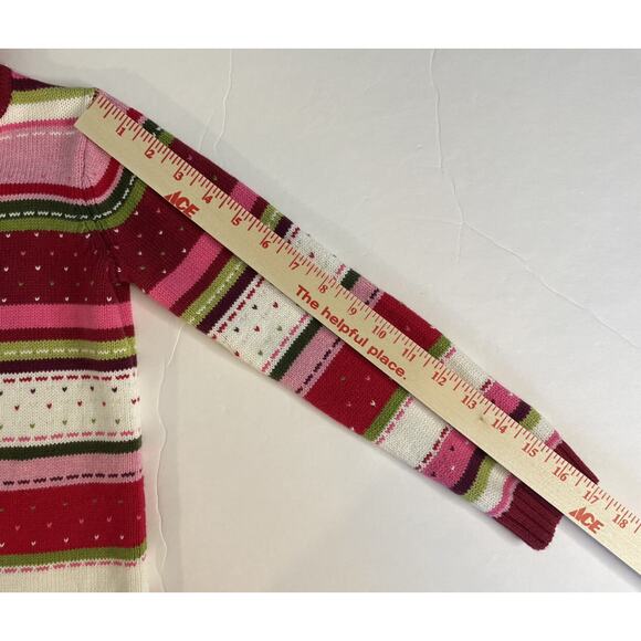 Gymboree Girls Fair Isle Colorful Zip Cardigan Sweater Size S 5-6 - Picture 9 of 10
